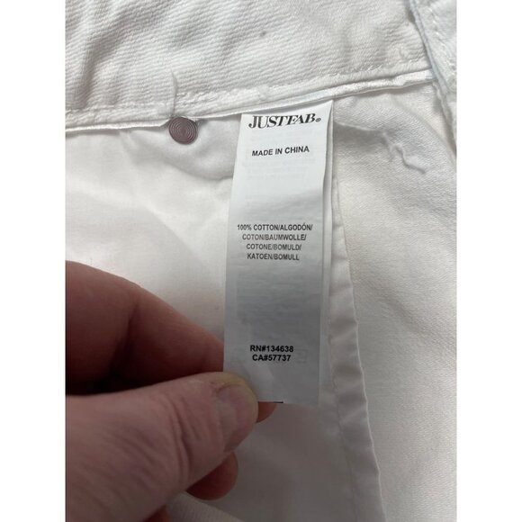 Just Fab Distressed Slim Boyfriend Jeans Size 34 - Picture 9 of 14